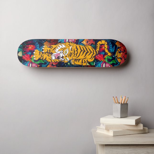 Naranja de graffiti personalizado de skateboard (Arte de pared (horz))