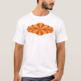 Naranja de ilusión óptica camiseta ligera de mujer