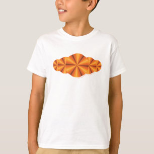 Naranja de ilusión óptica de niño y camiseta con l