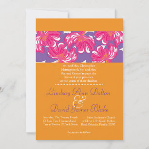naranja de invitaciones a bodas las 5 horas del dí