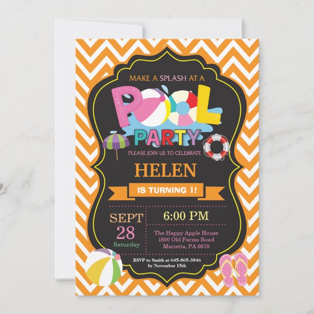 Naranja de invitaciones a grupos de grupos de serv (Anverso)