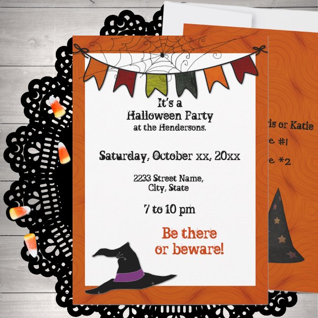 Naranja de invitaciones a pancartas de la fiesta d (Subido por el creador)