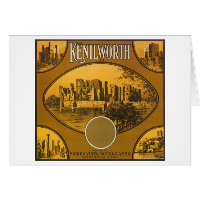 Naranja de Kenilworth LabelRiverside, CA (Anverso (Horizontal))