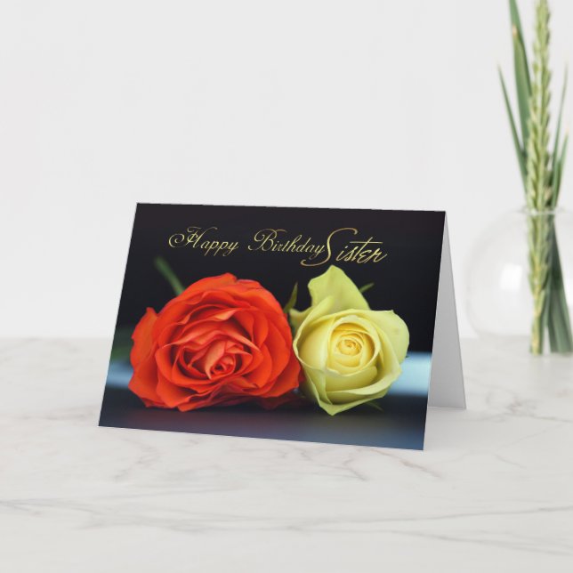 Naranja de la hermana y tarjeta de cumpleaños (Anverso)