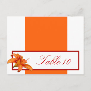 Naranja de la tarjeta de lugar de escritura Tiger