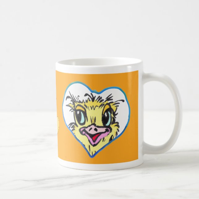 Naranja de la taza de café de Hearts Photo Mug (Derecha)