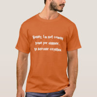 Naranja de las camisetas de SysAdmin - servidor