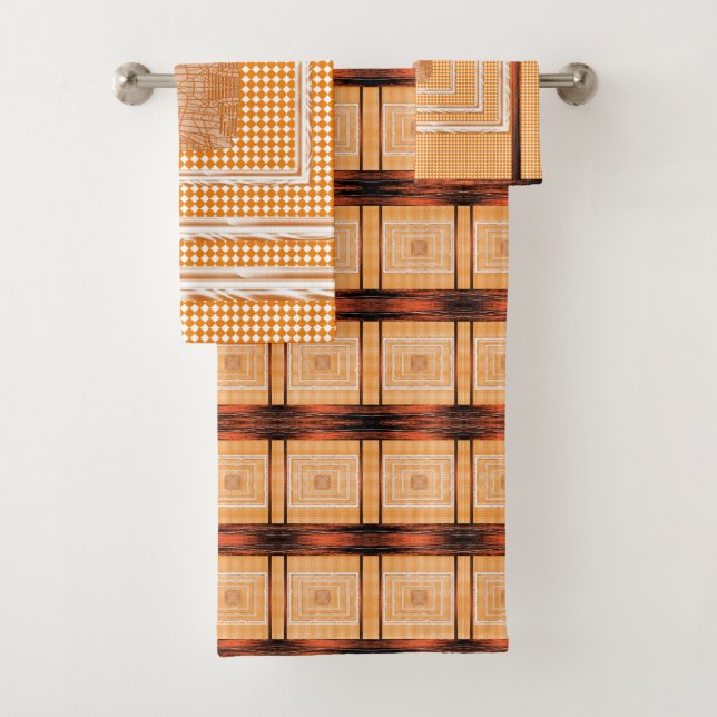 Naranja De Los Juegos De Toallas De Baño (In situ)