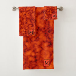 Naranja de lujo Marble Monogrammed