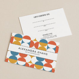 Naranja de mediados de siglo negocios amarillo azu