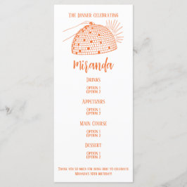 Naranja de menú de cena de bola disco