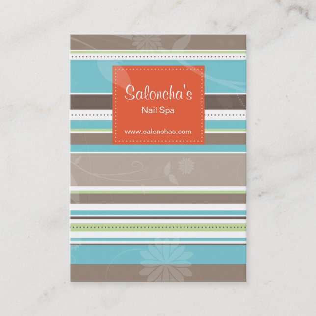 Naranja de moda de la tarjeta de visita del salón (Anverso)