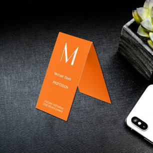naranja de neón - tarjeta de presentación en negri