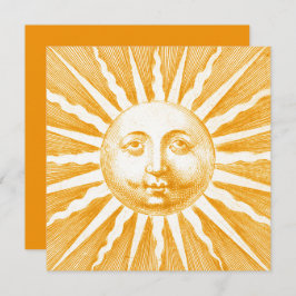 Naranja de oro antiguo lindo amarillo cara de sol