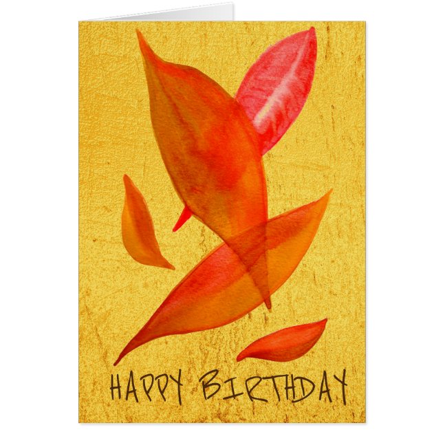 Naranja de Oro otoño Leaf arte moderno (Frente)