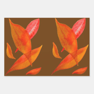 Naranja de oro y hojas marrones de otoño