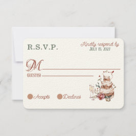 Naranja de otoño romántico Tarjetas RSVP de especi