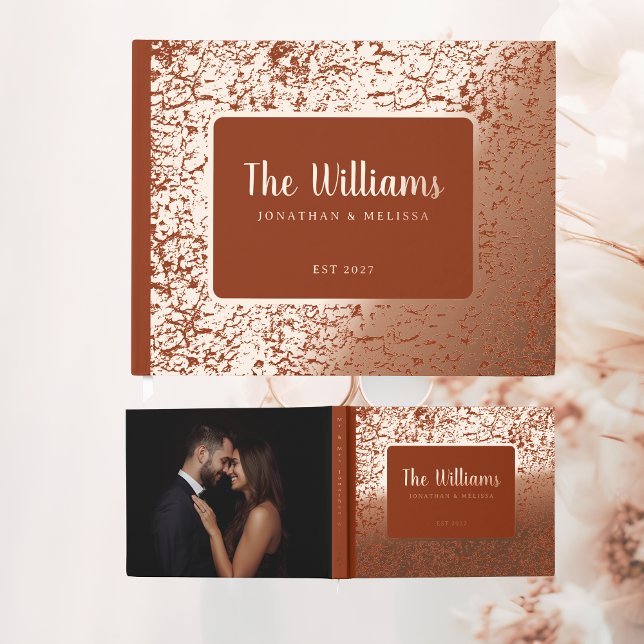 Naranja de óxido Relieve metalizado libro de invit (Subido por el creador)