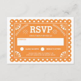 Naranja de Papel Picado Wedding RSVP