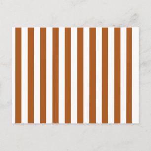 Naranja de personalizable y postal de franjas blan