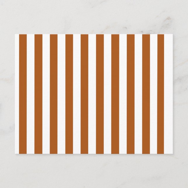 Naranja de personalizable y postal de franjas blan (Anverso)