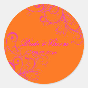 Naranja de PixDezines + pegatinas de bodas de Swir