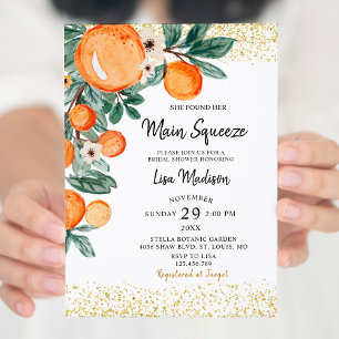 Naranja de presión principal Invitación a la ducha