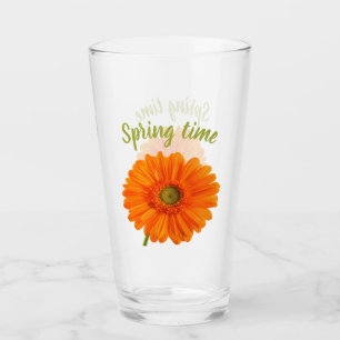 Naranja de primavera de la flor Gerbera foto con t