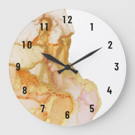 Naranja de resumen moderno reloj grande de oro