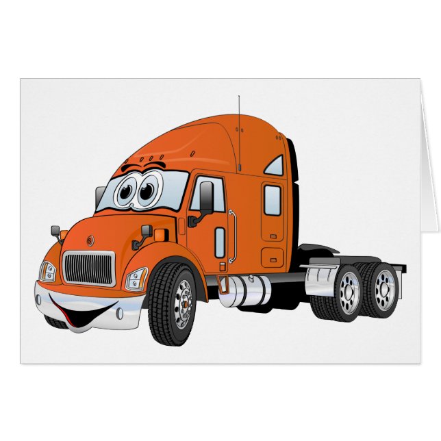 Naranja de Semi Truck Cab (Anverso (Horizontal))