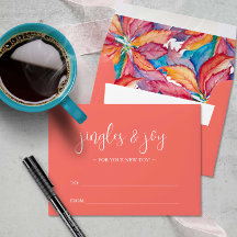 Naranja de sobres de dinero único y Poinsettia