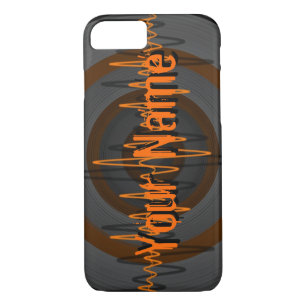 Naranja de sonido funda de nombre oscuro para iPho