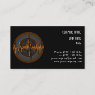 Naranja de sonido planilla de tarjeta de visita de