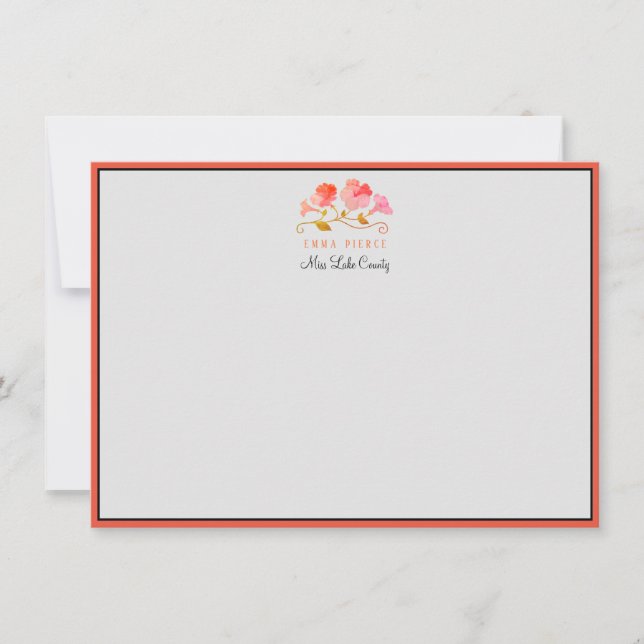 Naranja de tarjetas de Personalizado de Miss Améri (Anverso)