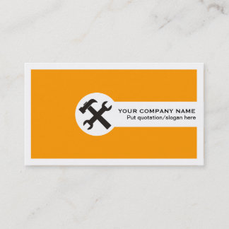 Naranja de tarjetas de visita de construcción
