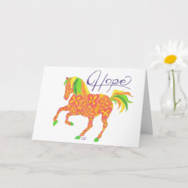 Naranja de tarjetas dobladas Esperanza Caballo de 