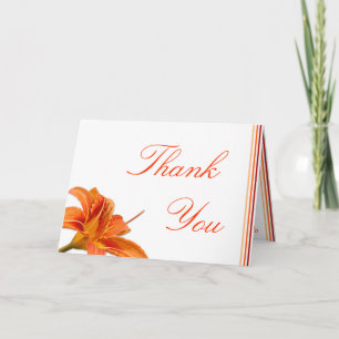 Naranja de tarjetas plegado Tiger Lilly con tiras