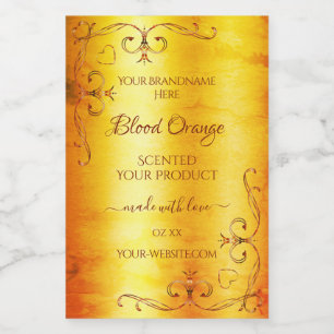 Naranja de Vintage Marble Etiqueta de producto Rin