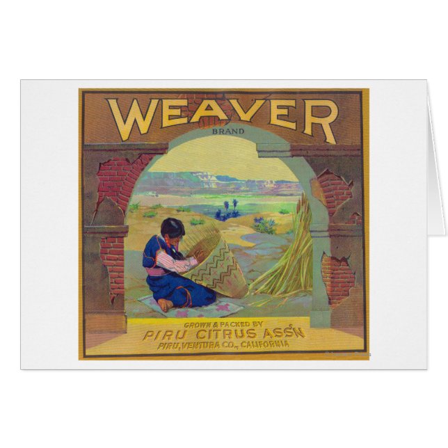 Naranja de Weaver LabelPiru, CA (Anverso (Horizontal))