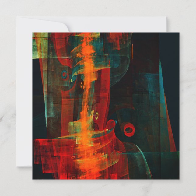 Naranja del agua Azul Rojo Azul Moderno Resumen Pa (Anverso)