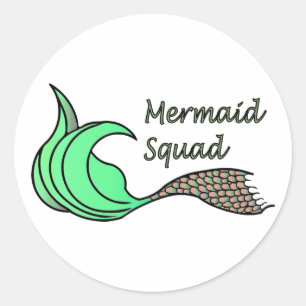 Naranja del Escuadrón de Sirenas y pegatinas verde