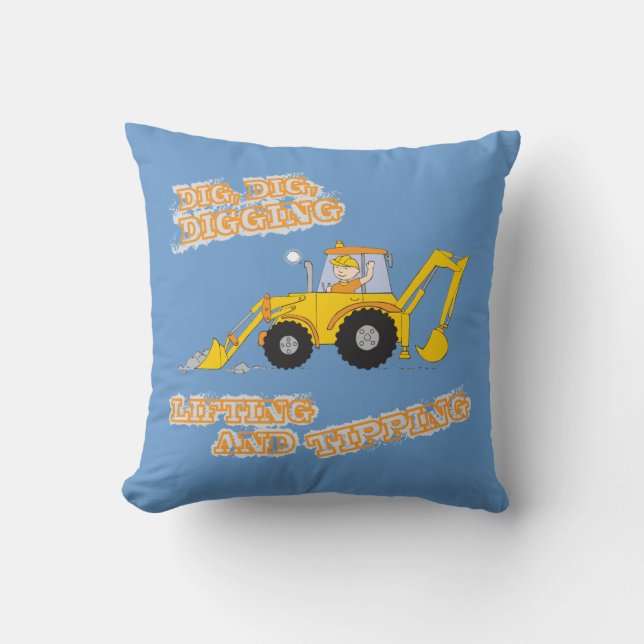 Naranja del muchacho de los niños y almohada (Anverso)