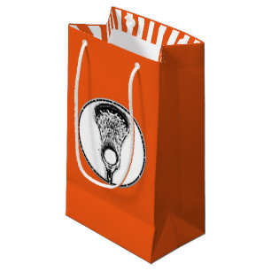 Naranja Deportivo Lacrosse Bolsa de Regalo Pequeña