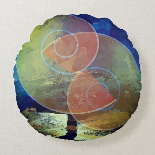 naranja "directo", cojín azul y amarillo (Anverso)