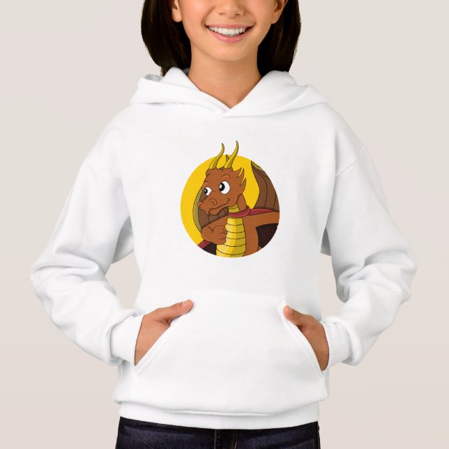 Naranja dragón personalizado hoodie (Anverso)