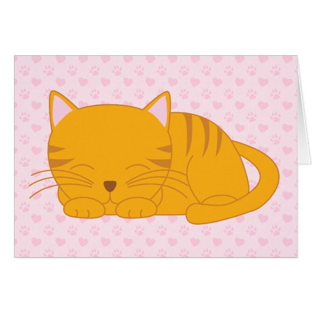 Naranja durmiente Tabby Cat (Anverso (Horizontal))