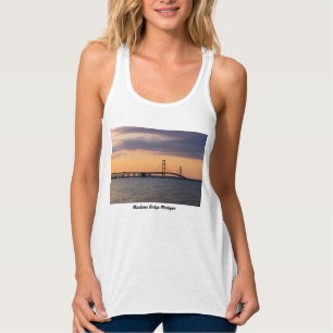 Naranja Dusk Mackinac Bridge Tank Top