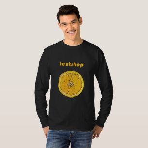 "Naranja en la nueva" camiseta larga negra de la