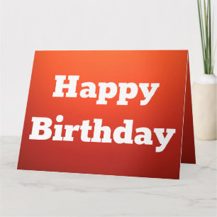 Naranja en negrita Tarjeta de cumpleaños feliz Per