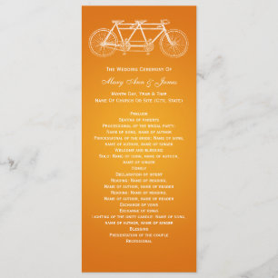 Naranja en tándem de la bici del programa simple